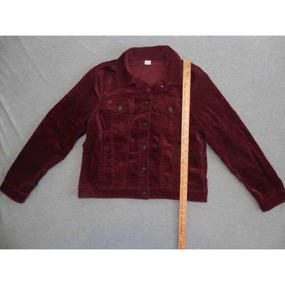 EV1 Love By Ellen Degeneres Jacket Women Sz L Maroon Long Sleeve Winter Designer - Picture 5 of 8